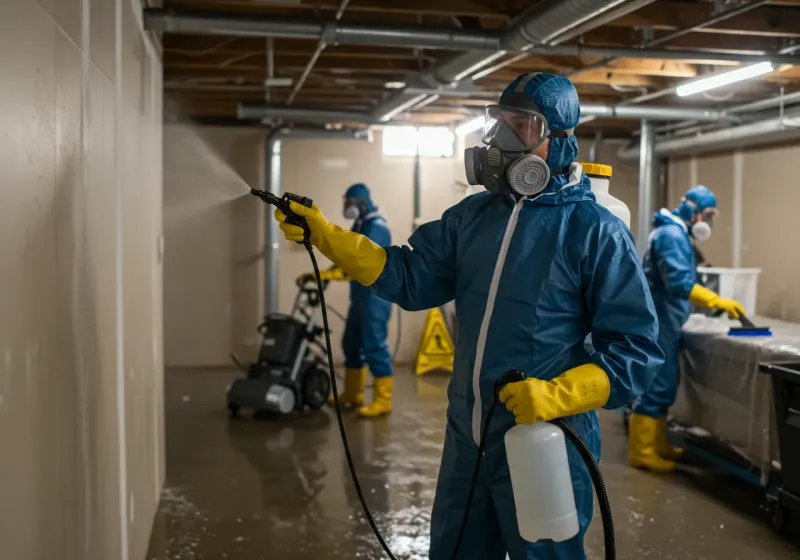 Basement Sanitization and Antimicrobial Treatment process in Calhoun County, TX